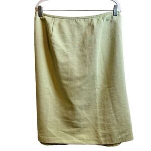 Vintage Isabella Plus Size Green Textured Straight Short Pencil Skirt - Size 20W